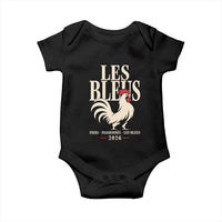 Les Bleus France Soccer Retro Rooster Graphic Baby Onesie Proud Passionate French Pride Vintage Football Fans Gear