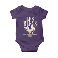 Les Bleus France Soccer Retro Rooster Graphic Baby Onesie Proud Passionate French Pride Vintage Football Fans Gear