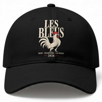 Les Bleus France Soccer Retro Rooster Graphic Baseball Cap Proud Passionate French Pride Vintage Football Fans Gear