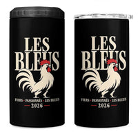 Les Bleus France Soccer Retro Rooster Graphic 4 in 1 Can Cooler Tumbler Proud Passionate French Pride Vintage Football Fans Gear