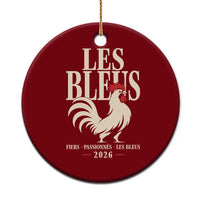 Les Bleus France Soccer Retro Rooster Graphic Ceramic Ornament Proud Passionate French Pride Vintage Football Fans Gear