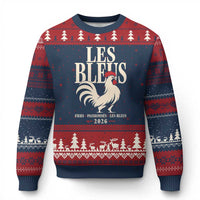 Les Bleus France Soccer Retro Rooster Graphic Ugly Christmas Sweater Proud Passionate French Pride Vintage Football Fans Gear