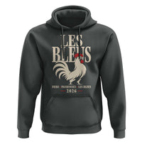 Les Bleus France Soccer Retro Rooster Graphic Hoodie Proud Passionate French Pride Vintage Football Fans Gear