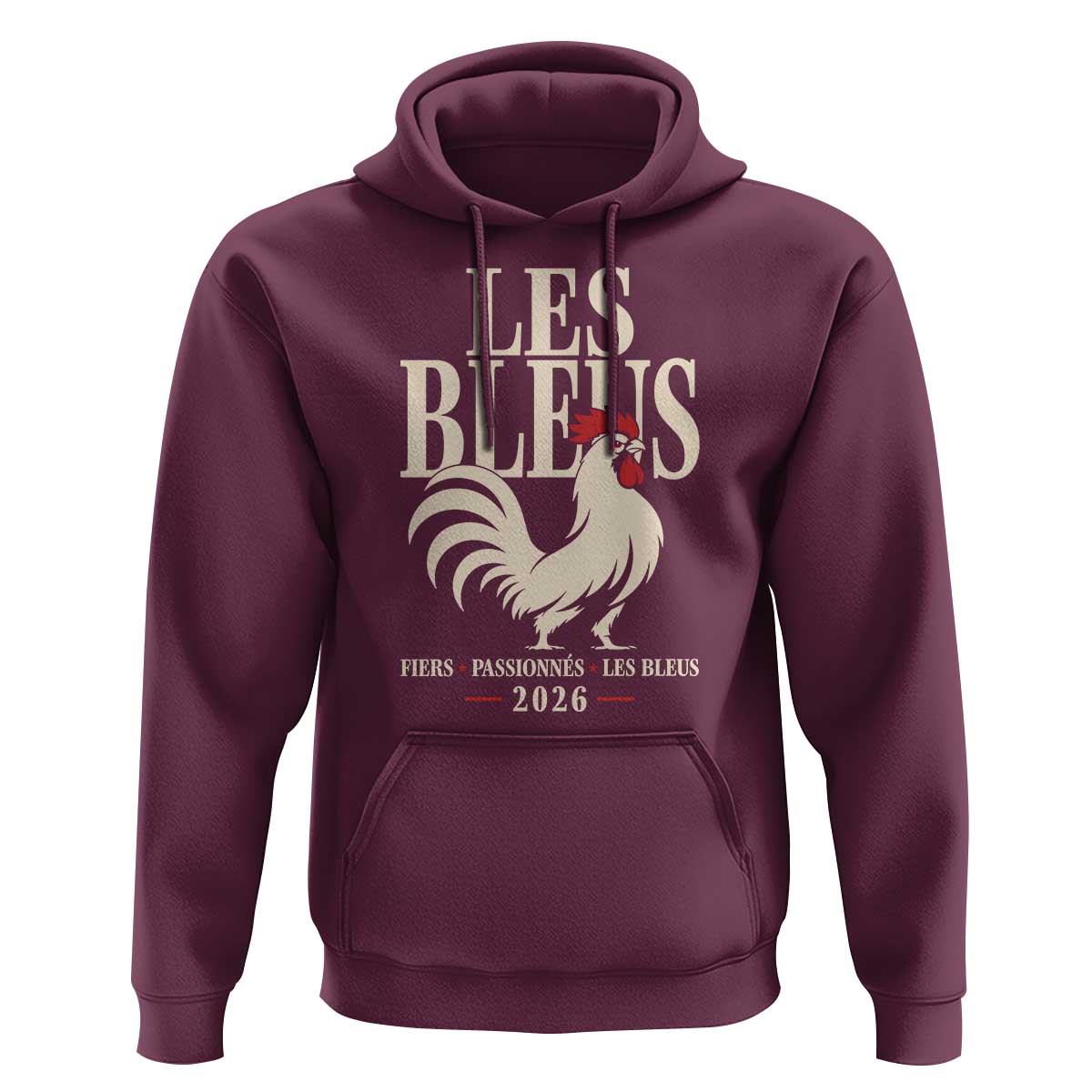Les Bleus France Soccer Retro Rooster Graphic Hoodie Proud Passionate French Pride Vintage Football Fans Gear
