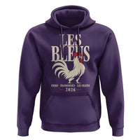 Les Bleus France Soccer Retro Rooster Graphic Hoodie Proud Passionate French Pride Vintage Football Fans Gear