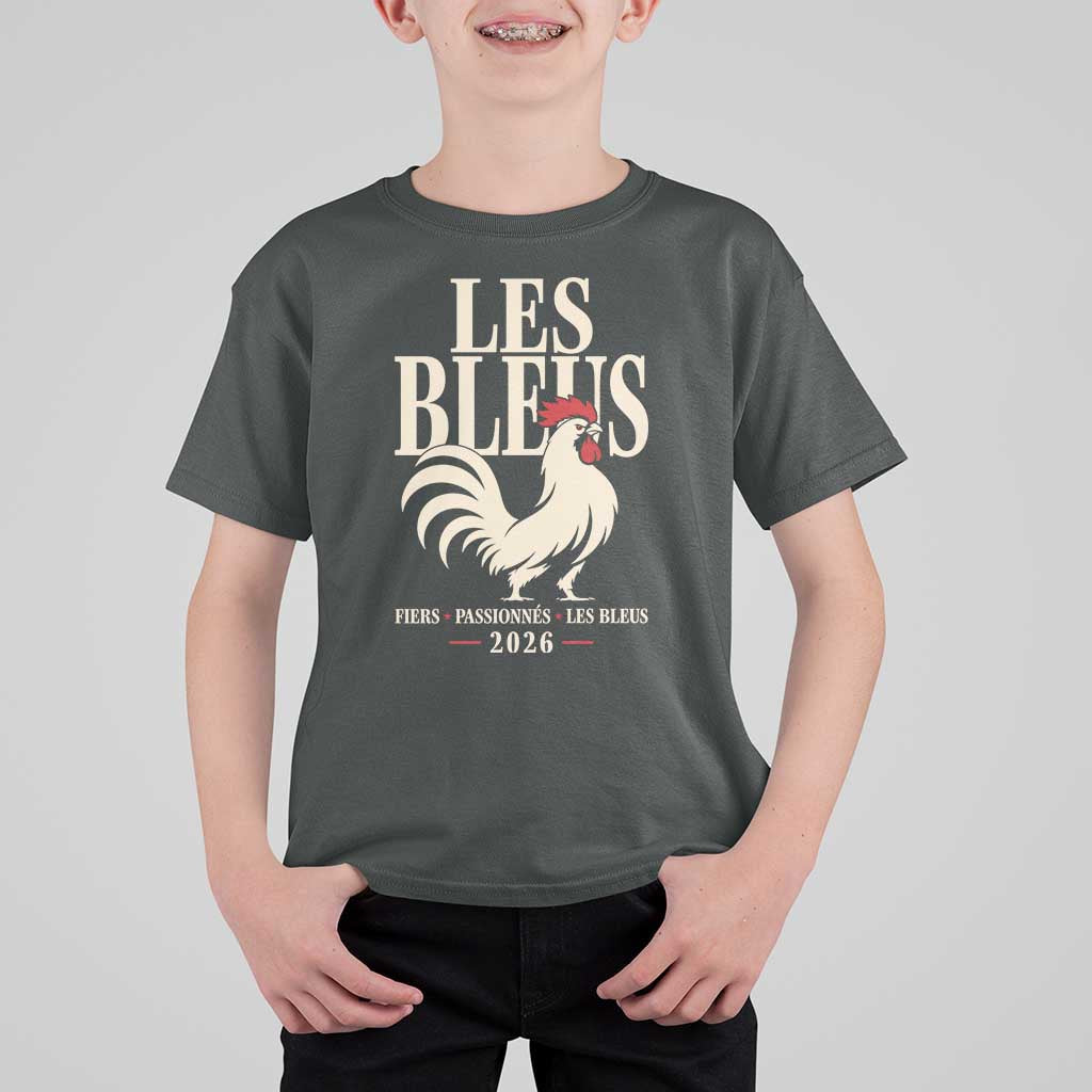 Les Bleus France Soccer Retro Rooster Graphic T Shirt For Kid Proud Passionate French Pride Vintage Football Fans Gear