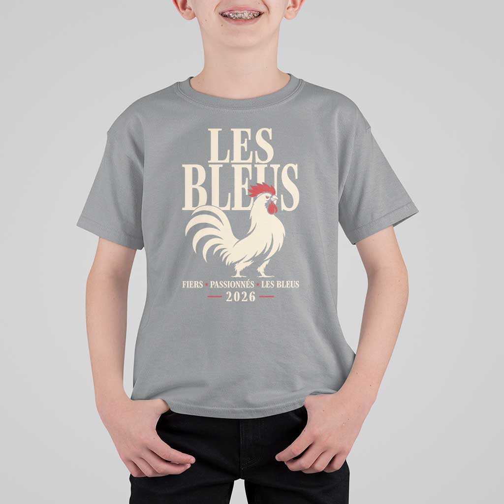 Les Bleus France Soccer Retro Rooster Graphic T Shirt For Kid Proud Passionate French Pride Vintage Football Fans Gear
