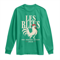 Les Bleus France Soccer Retro Rooster Graphic Long Sleeve Shirt Proud Passionate French Pride Vintage Football Fans Gear