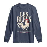 Les Bleus France Soccer Retro Rooster Graphic Long Sleeve Shirt Proud Passionate French Pride Vintage Football Fans Gear