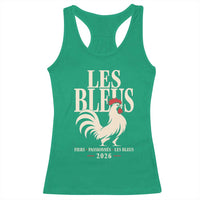 Les Bleus France Soccer Retro Rooster Graphic Racerback Tank Top Proud Passionate French Pride Vintage Football Fans Gear