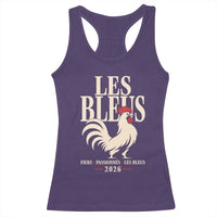 Les Bleus France Soccer Retro Rooster Graphic Racerback Tank Top Proud Passionate French Pride Vintage Football Fans Gear