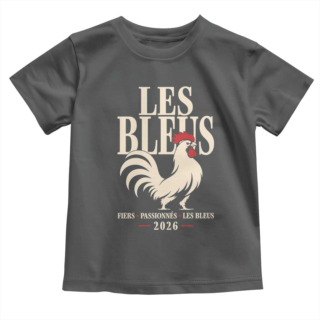 Les Bleus France Soccer Retro Rooster Graphic Toddler T Shirt Proud Passionate French Pride Vintage Football Fans Gear