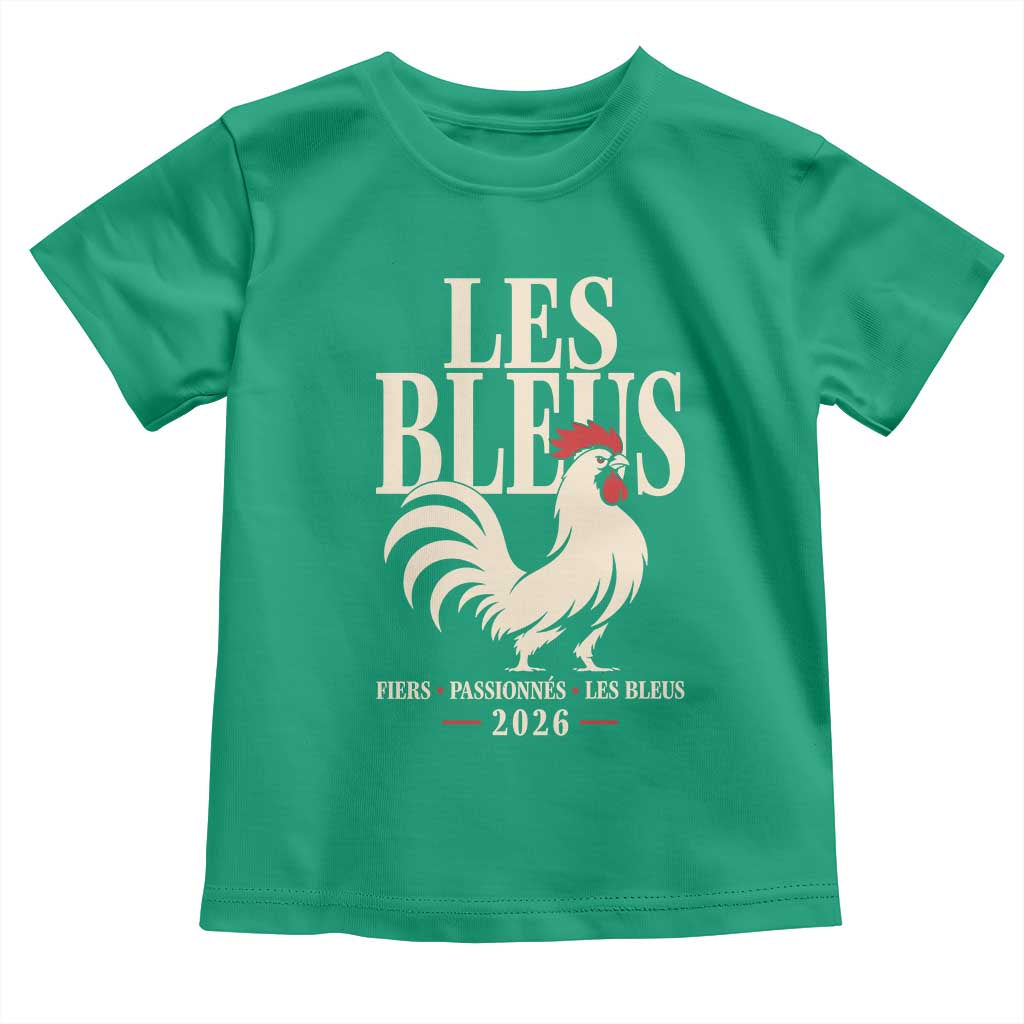 Les Bleus France Soccer Retro Rooster Graphic Toddler T Shirt Proud Passionate French Pride Vintage Football Fans Gear