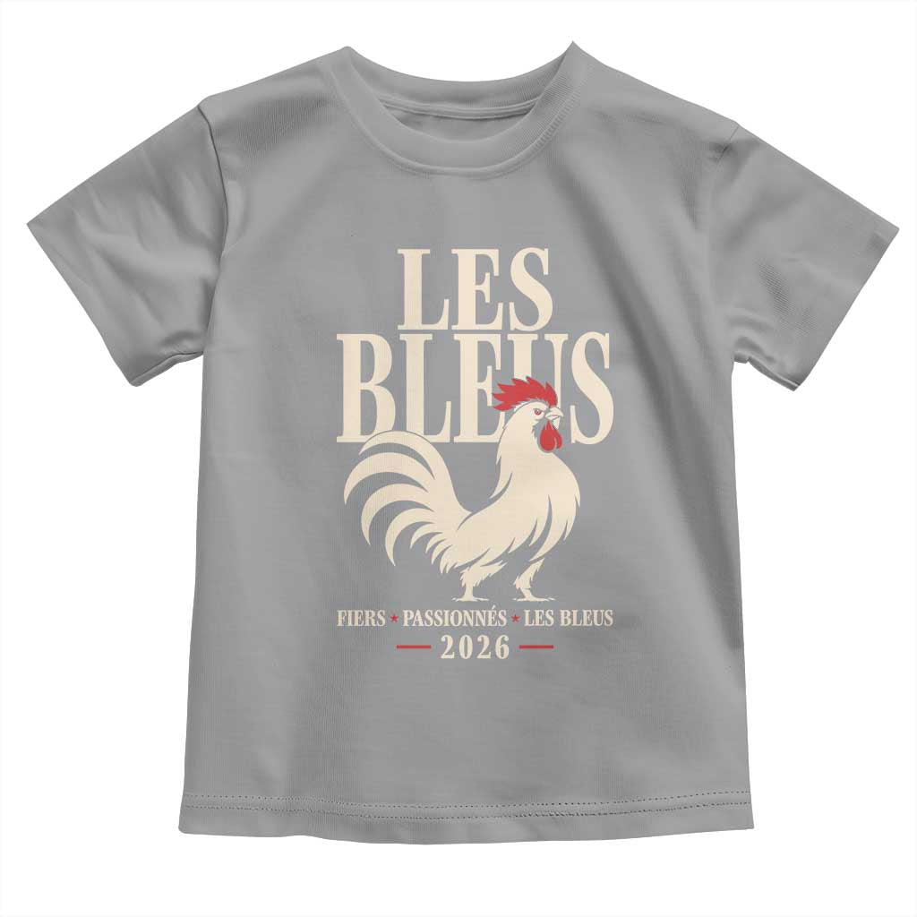 Les Bleus France Soccer Retro Rooster Graphic Toddler T Shirt Proud Passionate French Pride Vintage Football Fans Gear