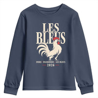 Les Bleus France Soccer Retro Rooster Graphic Youth Sweatshirt Proud Passionate French Pride Vintage Football Fans Gear
