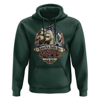 America Sails Into 250 Years Vintage Nautical Graphic Hoodie Statue of Liberty Tall Ship 1776 to 2026 Semiquincentennial Patriotic