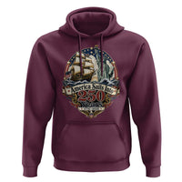 America Sails Into 250 Years Vintage Nautical Graphic Hoodie Statue of Liberty Tall Ship 1776 to 2026 Semiquincentennial Patriotic