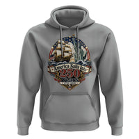 America Sails Into 250 Years Vintage Nautical Graphic Hoodie Statue of Liberty Tall Ship 1776 to 2026 Semiquincentennial Patriotic