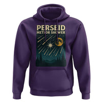 Vintage Perseid Meteor Shower Observer Hoodie Retro Celestial Stargazing Graphic