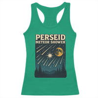 Vintage Perseid Meteor Shower Observer Racerback Tank Top Retro Celestial Stargazing Graphic
