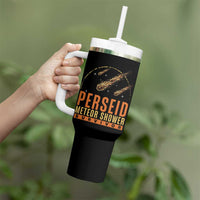 Vintage Perseid Meteor Shower Survivor Tumbler With Handle Retro Astronomy Stargazing Graphic