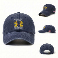 Funny 420 Weed Rubber Duck Graphic Washed Cotton Baseball Cap My Ducks Arent In A Row They Are In A Circle Passing A Joint