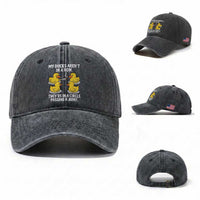 Funny 420 Weed Rubber Duck Graphic Washed Cotton Baseball Cap My Ducks Arent In A Row They Are In A Circle Passing A Joint