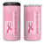 Nobody Fights Alone Pink Ribbon Flag 4 in 1 Can Cooler Tumbler Breast Cancer Awareness Support - Wonder Print Shop
