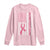 Nobody Fights Alone Pink Ribbon Flag Long Sleeve Shirt Breast Cancer Awareness Support - Wonder Print Shop