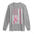 Nobody Fights Alone Pink Ribbon Flag Long Sleeve Shirt Breast Cancer Awareness Support - Wonder Print Shop