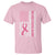 Nobody Fights Alone Pink Ribbon Flag T Shirt Breast Cancer Awareness Support - Wonder Print Shop