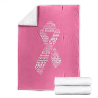 Inspirational Breast Cancer Awareness Throw Blanket Pink Ribbon Support - Wonder Print Shop