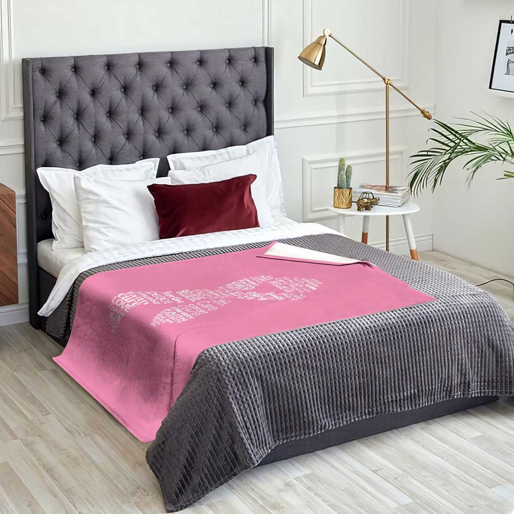 Inspirational Breast Cancer Awareness Throw Blanket Pink Ribbon Support - Wonder Print Shop