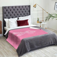 Inspirational Breast Cancer Awareness Throw Blanket Pink Ribbon Support - Wonder Print Shop