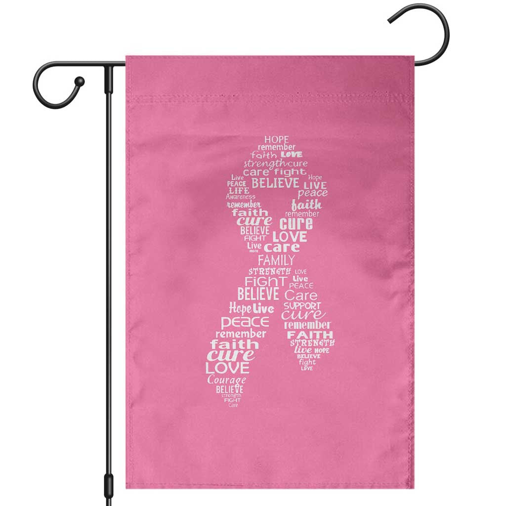 Inspirational Breast Cancer Awareness Garden Flag Pink Ribbon Support - Wonder Print Shop