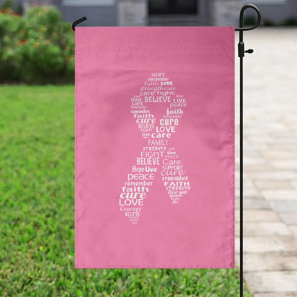 Inspirational Breast Cancer Awareness Garden Flag Pink Ribbon Support - Wonder Print Shop
