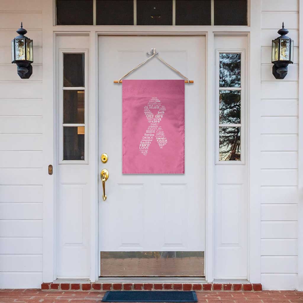 Inspirational Breast Cancer Awareness Garden Flag Pink Ribbon Support - Wonder Print Shop