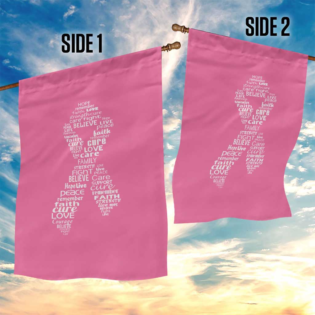 Inspirational Breast Cancer Awareness Garden Flag Pink Ribbon Support - Wonder Print Shop
