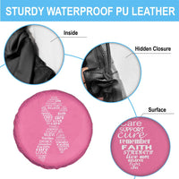 Inspirational Breast Cancer Awareness Spare Tire Cover Pink Ribbon Support - Wonder Print Shop