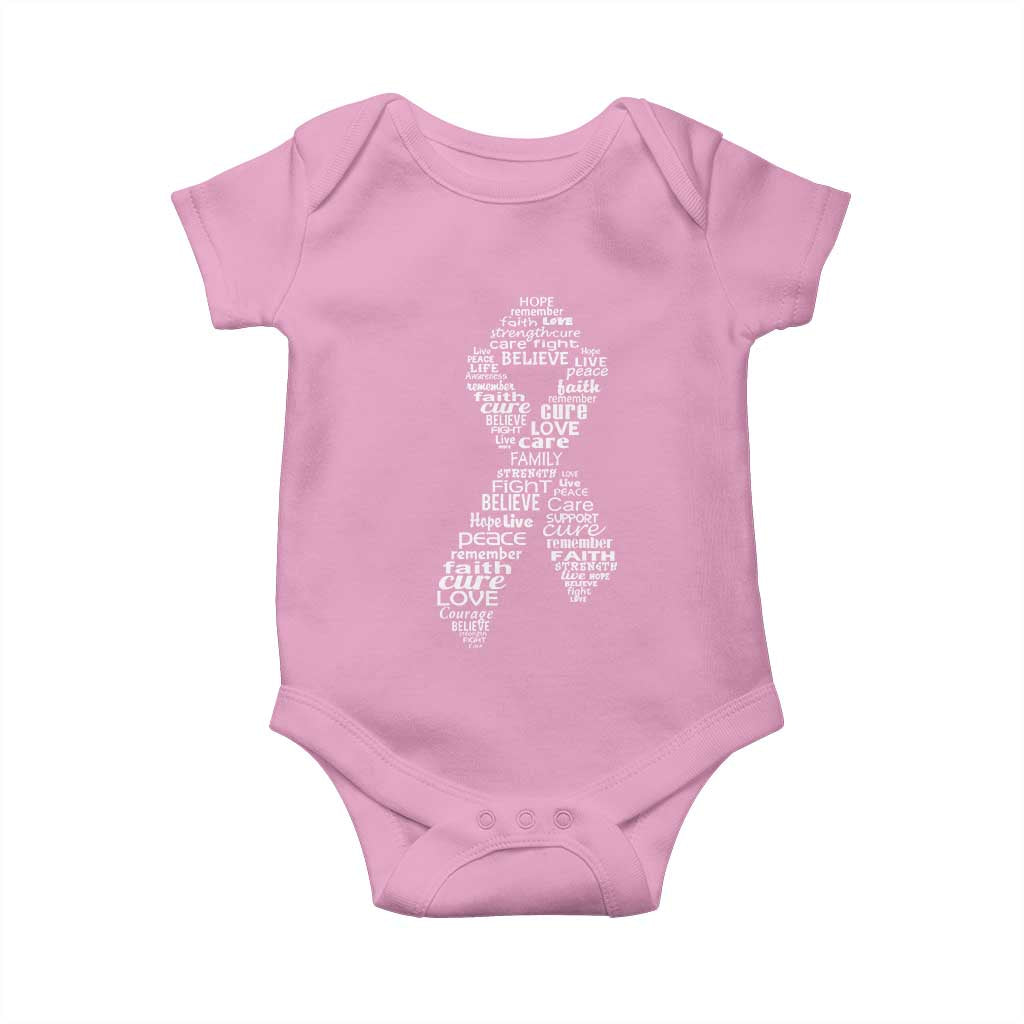 Inspirational Breast Cancer Awareness Baby Onesie Pink Ribbon Support - Wonder Print Shop