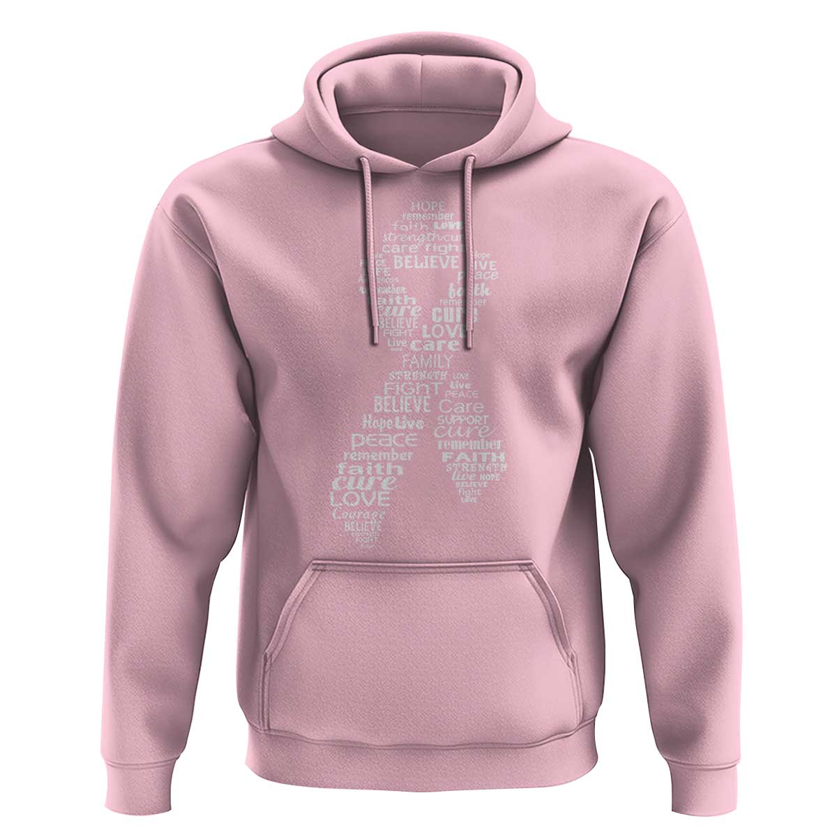 Inspirational Breast Cancer Awareness Hoodie Pink Ribbon Support - Wonder Print Shop