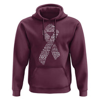 Inspirational Breast Cancer Awareness Hoodie Pink Ribbon Support - Wonder Print Shop