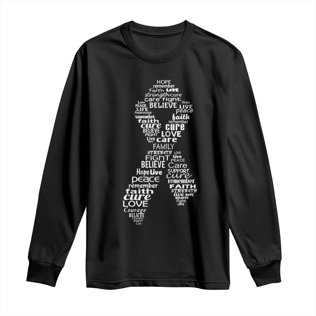Inspirational Breast Cancer Awareness Long Sleeve Shirt Pink Ribbon Support - Wonder Print Shop