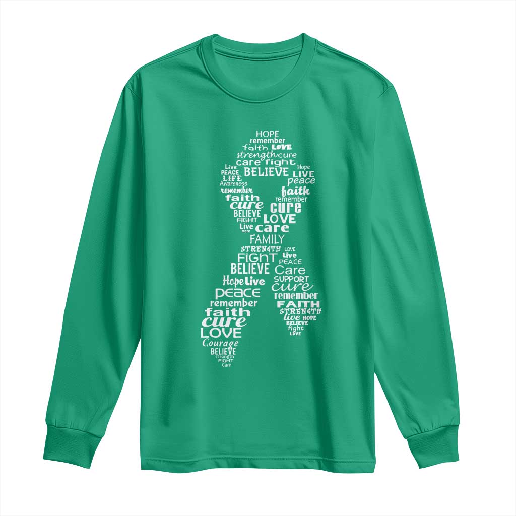 Inspirational Breast Cancer Awareness Long Sleeve Shirt Pink Ribbon Support - Wonder Print Shop