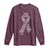 Inspirational Breast Cancer Awareness Long Sleeve Shirt Pink Ribbon Support - Wonder Print Shop