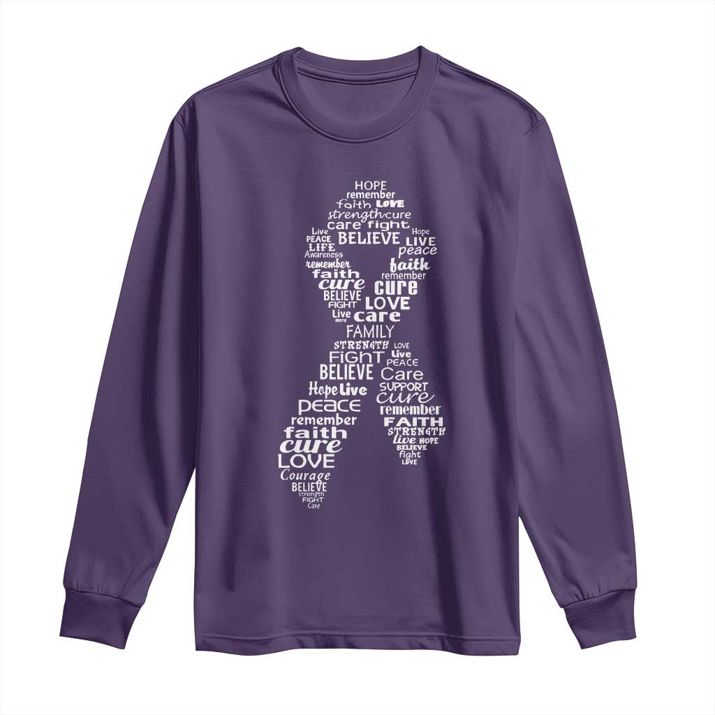 Inspirational Breast Cancer Awareness Long Sleeve Shirt Pink Ribbon Support - Wonder Print Shop