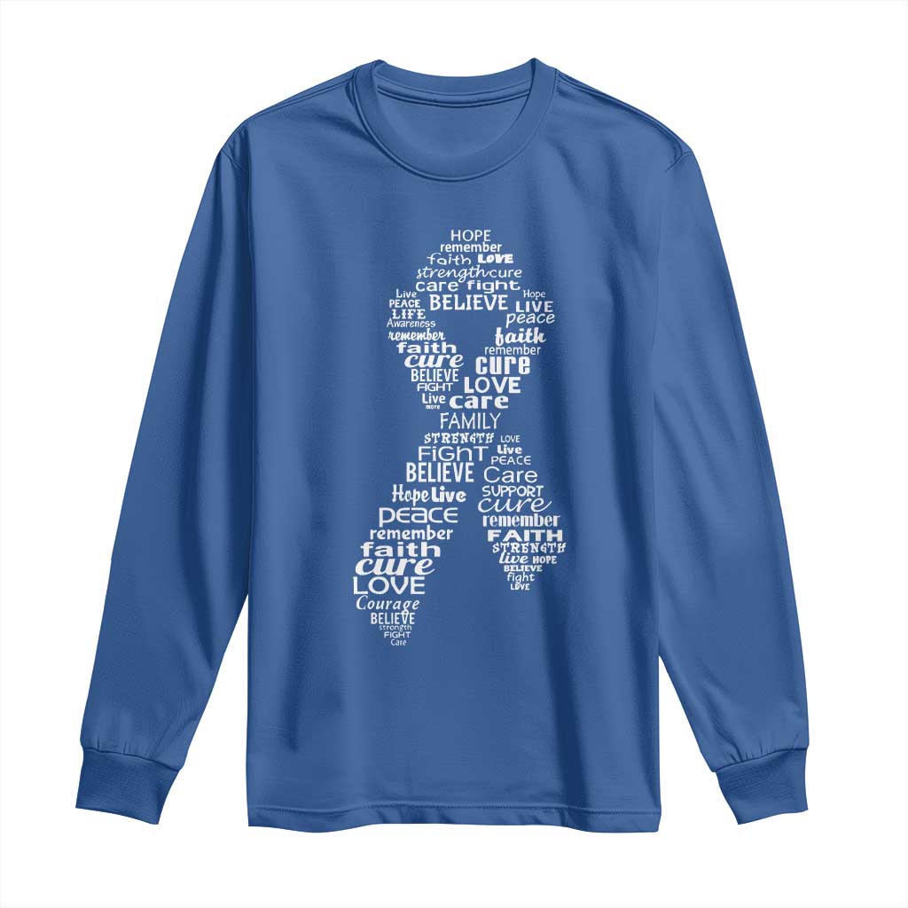 Inspirational Breast Cancer Awareness Long Sleeve Shirt Pink Ribbon Support - Wonder Print Shop