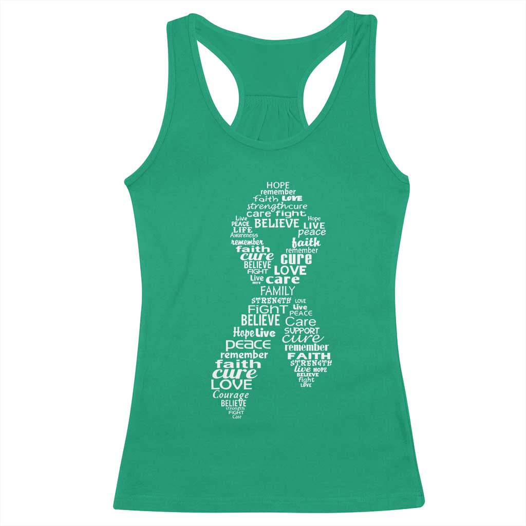 Inspirational Breast Cancer Awareness Racerback Tank Top Pink Ribbon Support - Wonder Print Shop
