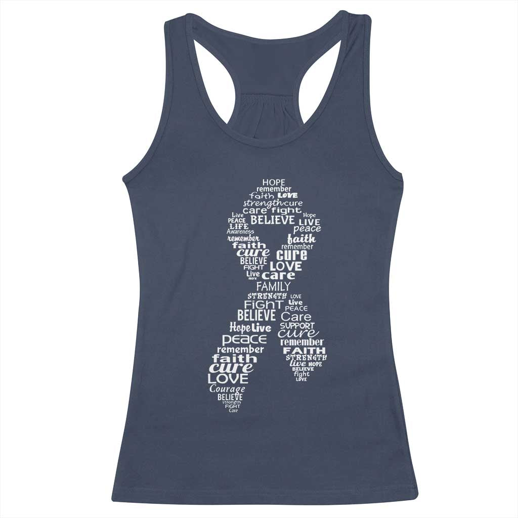Inspirational Breast Cancer Awareness Racerback Tank Top Pink Ribbon Support - Wonder Print Shop