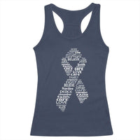 Inspirational Breast Cancer Awareness Racerback Tank Top Pink Ribbon Support - Wonder Print Shop